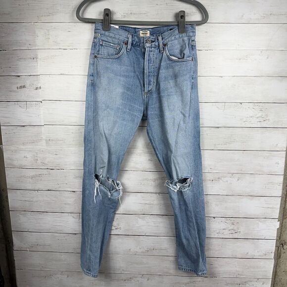 Citizens Of Humanity Denim - Citizens of Humanity Liya Classic Fit Crop Light Wash Jeans